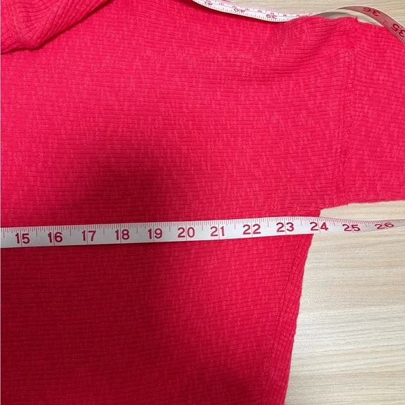 Free People We The Free Knit Casey Mock Neck Sweater Tunic Top Sz S Boho Spring - Picture 6 of 7